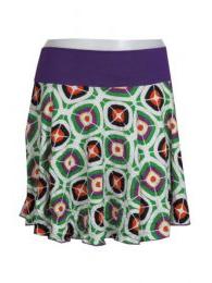 ZAS robapinzas.com | Minifalda estampado hippie retro, con cintura de color liso y talla única