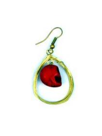 ZAS robapinzas.com | pendiemntes de latón con piedras en forma de calavera, precio por par