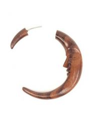 ZAS robapinzas.com | pendientes media luna. pendientes falso dilatadores con forma de luna pin de plata y cierre de presión, precio unidad