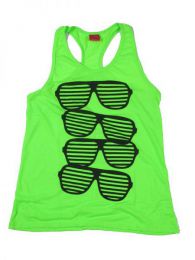 ZAS robapinzas.com | top tirantes gafas persiana. camiseta de tirantes con espalda abierta 100% algodón en colores básicos y fluorescentes. talla única (m-l)