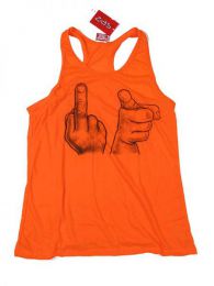 ZAS robapinzas.com | top tirantes Fuck You. camiseta de tirantes con espalda abierta 100% algodón en colores básicos y fluorescentes. talla única (m-l)