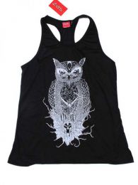 ZAS robapinzas.com | top tirantes fosfo Buho. camiseta de tirantes con espalda abierta 100% algodón en colores básicos y fluorescentes. talla única (m-l)