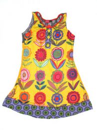 ZAS robapinzas.com | vestido tirantes flores hippies. vestido 100% algodón de tirantes con escote en v, encaje en espalda y estampados de flores de colores hippies.