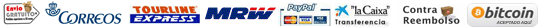 Envio: Tourline Express, Correos, Mrw, Azkar | Pagos: Contra Reembolso, Transferencia Bancaria, Paypal, Bitcoin