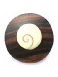 ZAS robapinzas.com | 
	Anillo de madera de Palma, Ojo de Shiva incrustado, dos modelos, plano y alto
