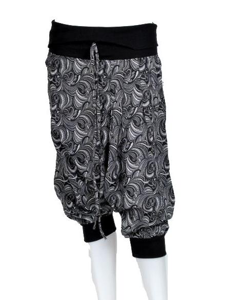 pantalón bombacho 3/4 estampado tiger hippie con puño y cintura en negro y talla única ZAS robapinzas.com | pantalón bombacho 3/4 estampado tiger hippie con puño y cintura en negro y talla única