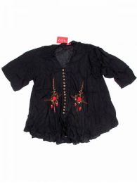 Modelo: Negro Blusa con borado de flores Mod Negro