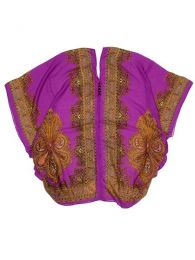 Modelo: Morado Blusa transparecia de flores Mod Morado