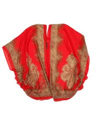 Modelo: Rojo Blusa transparecia de flores Mod Rojo
