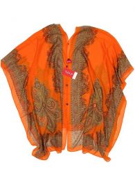 Modelo: Naranja Blusa transparecia de flores Mod Naranja
