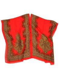 Modelo: Rojo Blusa transparecia de flores Mod Rojo
