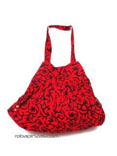 ZAS robapinzas.com | 
	Bolso de algod&oacute;n de mano- hombro. Estampado 2011, cremallera y bolsillo interno
