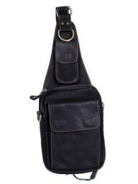 ZAS robapinzas.com | bolso bandolera de piel, con varios compartimentos y bolsillos para llevar en la espalda o en el pecho