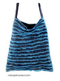 ZAS robapinzas.com | 
	Bolso desgarrado, algodón, con cremallera tipo bandolera
