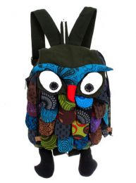 ZAS robapinzas.com | 
	Mochila Buho de algodón, con múltiples bolsillos. Son todos diferentes.
