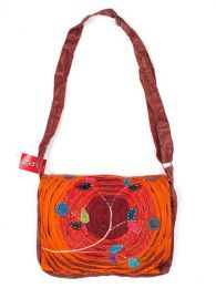 Detalle no seleccionable para compra bolso hippie circulos y flores. detalle del producto