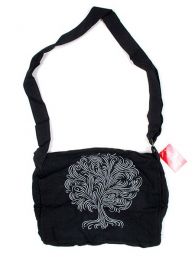 Modelo: Negro Bolso hippie con bordado arbol, Mod Negro