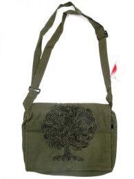 Modelo: Verde Bolso hippie con bordado arbol, Mod Verde