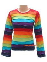 ZAS robapinzas.com | Camiseta de algodón, manga larga, trabajo a parches de colores 
