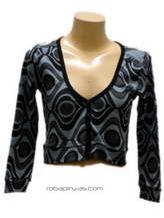ZAS robapinzas.com
	Camiseta m/larga Algod&oacute;n estampado, botones, corta.
