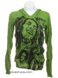 ZAS robapinzas.com | Camiseta Bob Marley, SURE, manga larga y capucha.