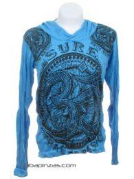ZAS robapinzas.com | 
	Camiseta OM SURE, Manga larga y capucha, algod&oacute;n
