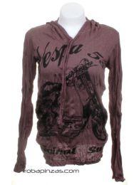 ZAS robapinzas.com | 
	Camiseta Vespa, SURE, manga larga y capucha, algod&oacute;n
