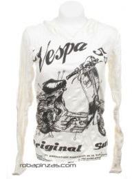 ZAS robapinzas.com | Camiseta Vespa, SURE, manga larga y capucha, algod&oacute;n