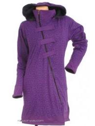 ZAS robapinzas.com Chaquet&oacute;n largo invierno, con forro polar interno, cremallera y botones cruzados, bolsillos cuello alto y capucha.