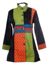 ZAS robapinzas.com | Chaquet&oacute;n patchwork estampado con botones de madera y forro interno. Son todos diferentes