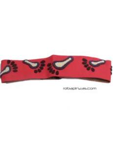 Modelo: Rojo Cinturón ancho brocado Mod Rojo