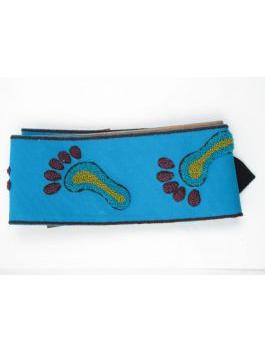Modelo: Azul Cinturón ancho brocado Mod Azul