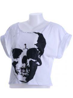ZAS robapinzas.com | 
	Camiseta calavera, manga corta ampklia, talla &uacute;nica, algod&oacute;n
