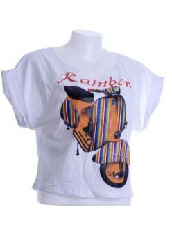 ZAS robapinzas.com | 
	Camiseta vespa, manga corta amplia. Talla &uacute;nica
