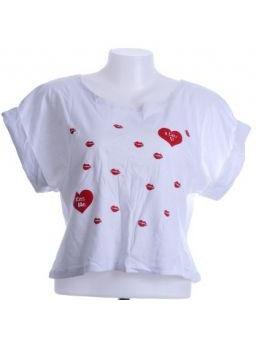ZAS robapinzas.com | Camiseta Hearts manga corta amplia. Talla &uacute;nica