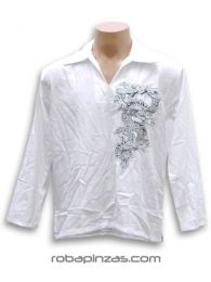 ZAS robapinzas.com
	Camisa m/larga algod&oacute;n bordado drag&oacute;n
