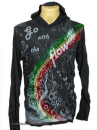 ZAS robapinzas.com | Camiseta flow, manga larga y capucha. material algod&oacute;n muy fino arrugado.