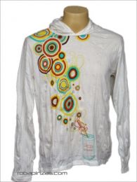 ZAS robapinzas.com | 
	Camiseta CIRCLES manga larga capucha, algod&oacute;n arrugado
