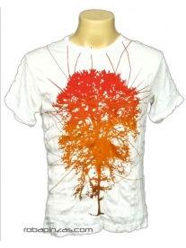 ZAS robapinzas.com Camiseta TREE algod&oacute;n arrugado