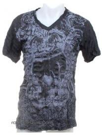 ZAS robapinzas.com | Camiseta calavera, algod&oacute;n cuello pico