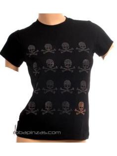 ZAS robapinzas.com Camiseta chica de &nbsp;brillantes. Talla &uacute;nica.