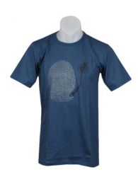 ZAS robapinzas.com | Camiseta huella dactilar plate de algod&oacute;n y manga corta