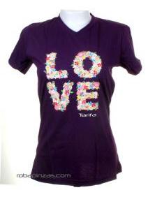 ZAS robapinzas.com | 
	Love Tarifa, camiseta de algod&oacute;n manga corta cuello pico

