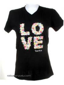 ZAS robapinzas.com | Love Tarifa, camiseta de algod&oacute;n manga corta cuello pico