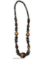 ZAS robapinzas.com | Collar bolas de madera lacadas haciendo aguas, largo.