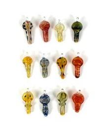 ZAS robapinzas.com | pack &nbsp;de 12 uds de mini pipas de cristal, con enganche para, si se quiere ponerle un cord&oacute;n de cuero y llevarla como colgante.