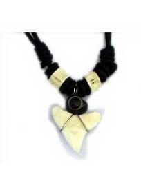 ZAS robapinzas.com | 
	Collar algod&oacute;n, regulable, colgante de diente de tibur&oacute;n, tama&ntilde;o mediano
