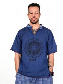ZAS robapinzas.com | 
	Camisa cuello abierto manga corta, mandala estampado
