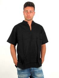 ZAS robapinzas.com | 
	Camisa cuello mao sin botones, algod&oacute;n con bolsillo lateral

