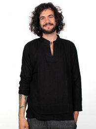 Modelo: Negro camisa de algodón finito Mod Negro